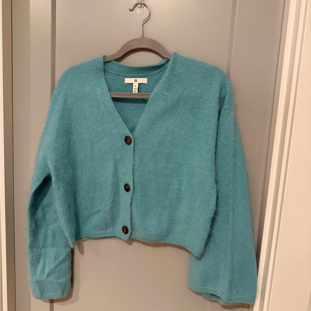 100% Cashmere Banana Republic Teal Cardigan Sweater